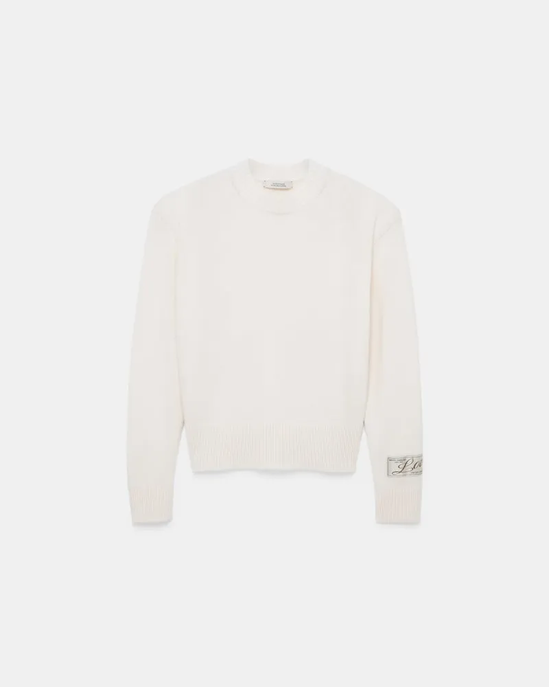 Dorothee Schumacher Pullover mit Rundhals aus Merino und Kaschmir Weiß