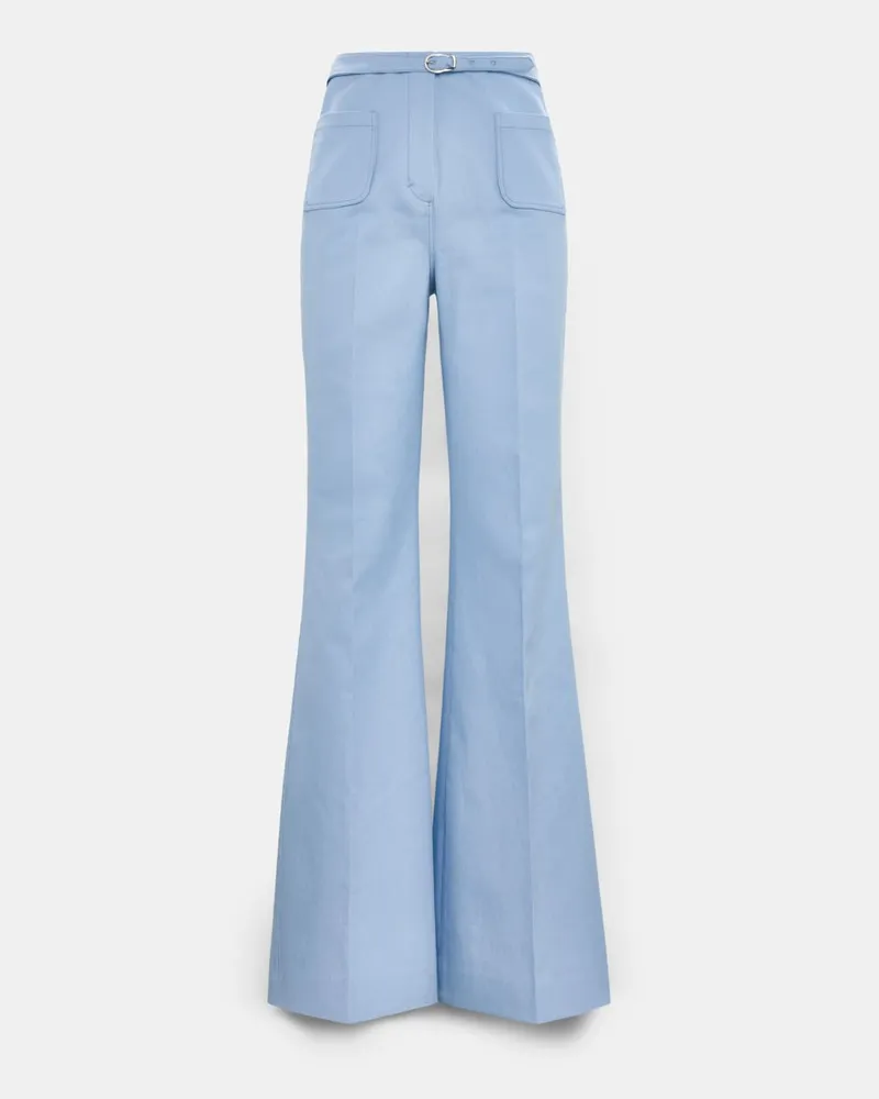 Dorothee Schumacher Flared Pants aus Baumwolle Blau