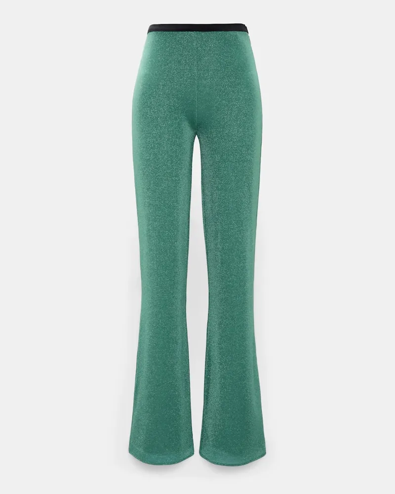 Dorothee Schumacher Hose aus Lurex-Jersey Grün
