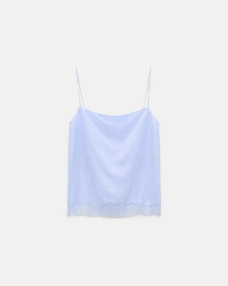 Dorothee Schumacher Gedoppeltes Lingerie-Top aus Seiden-Habotai Blau