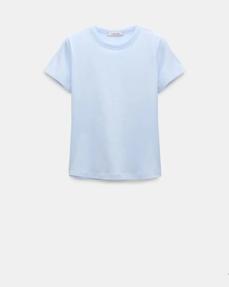 Dorothee Schumacher Rundhals-T-Shirt in verkürzter Passform Blau