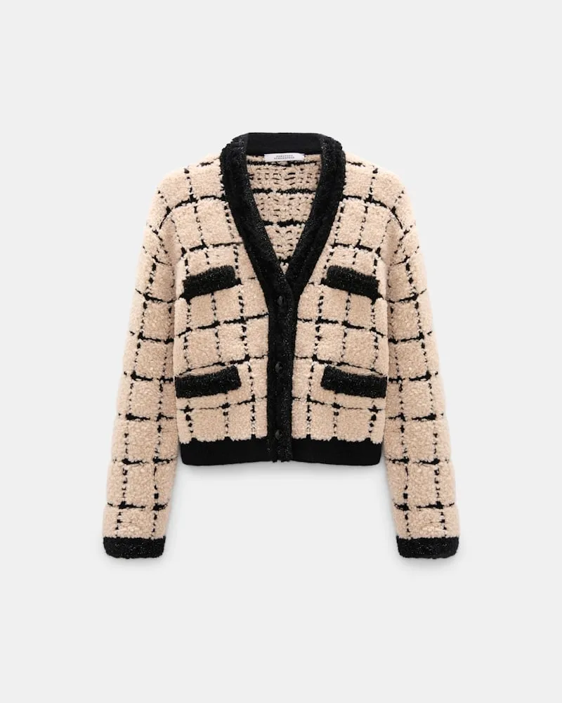 Dorothee Schumacher Karierte Jacquard-Jacke Beige