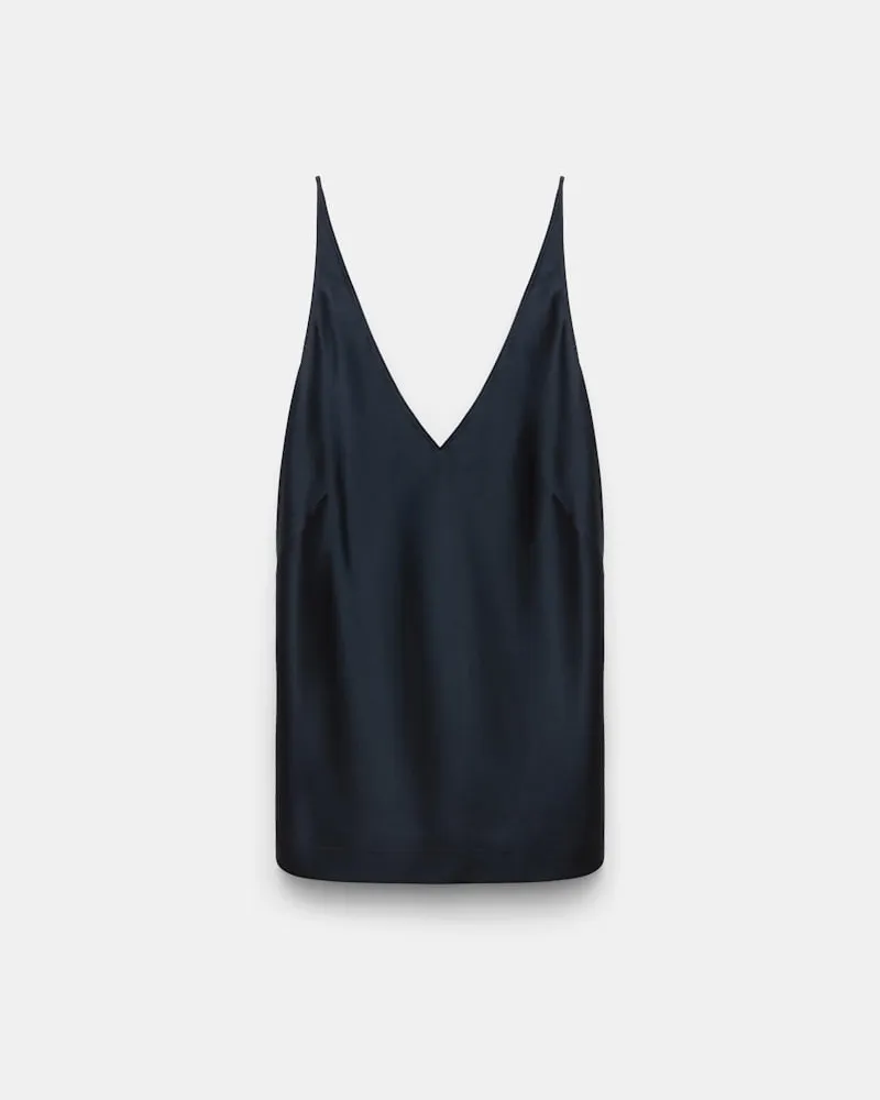Dorothee Schumacher Top aus Satin mit verstellbaren Trägern Blau