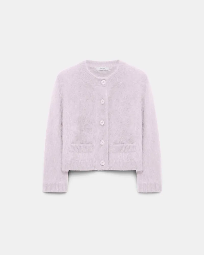 Dorothee Schumacher Fluffy Cardigan aus Merino und Kaschmir Rosa