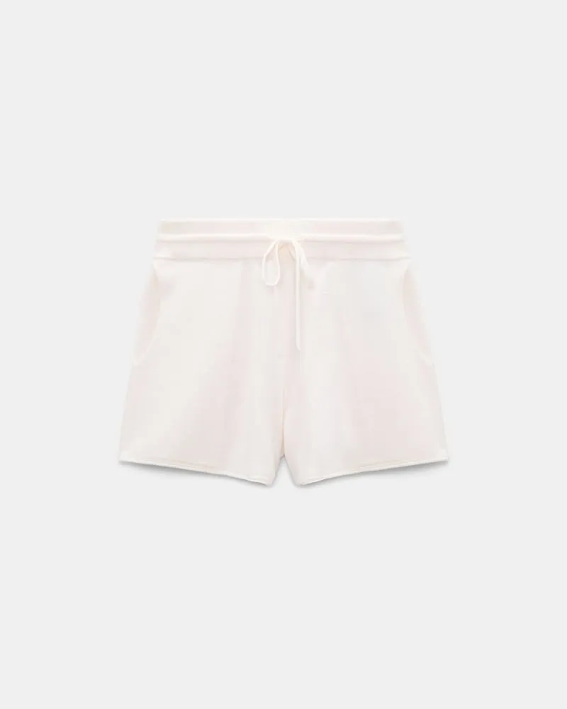 Dorothee Schumacher Merino-Kaschmir-Shorts mit Kordelzug Weiß