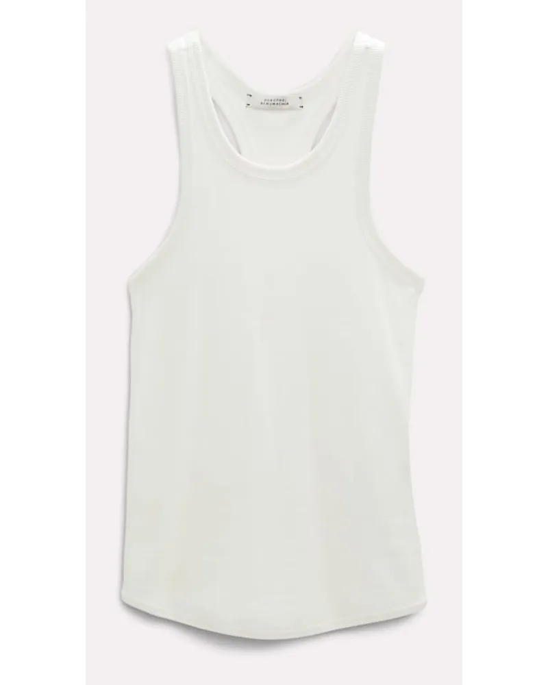 Dorothee Schumacher Geripptes Tanktop mit Racerback Weiß