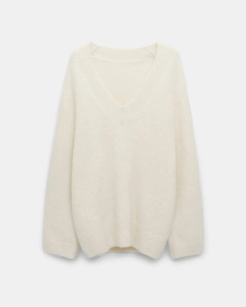 Dorothee Schumacher Pullover aus Alpaka-Garn Weiß