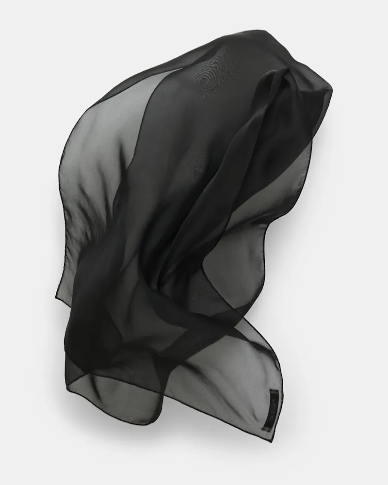 Dorothee Schumacher Schal aus Seidenchiffon Schwarz