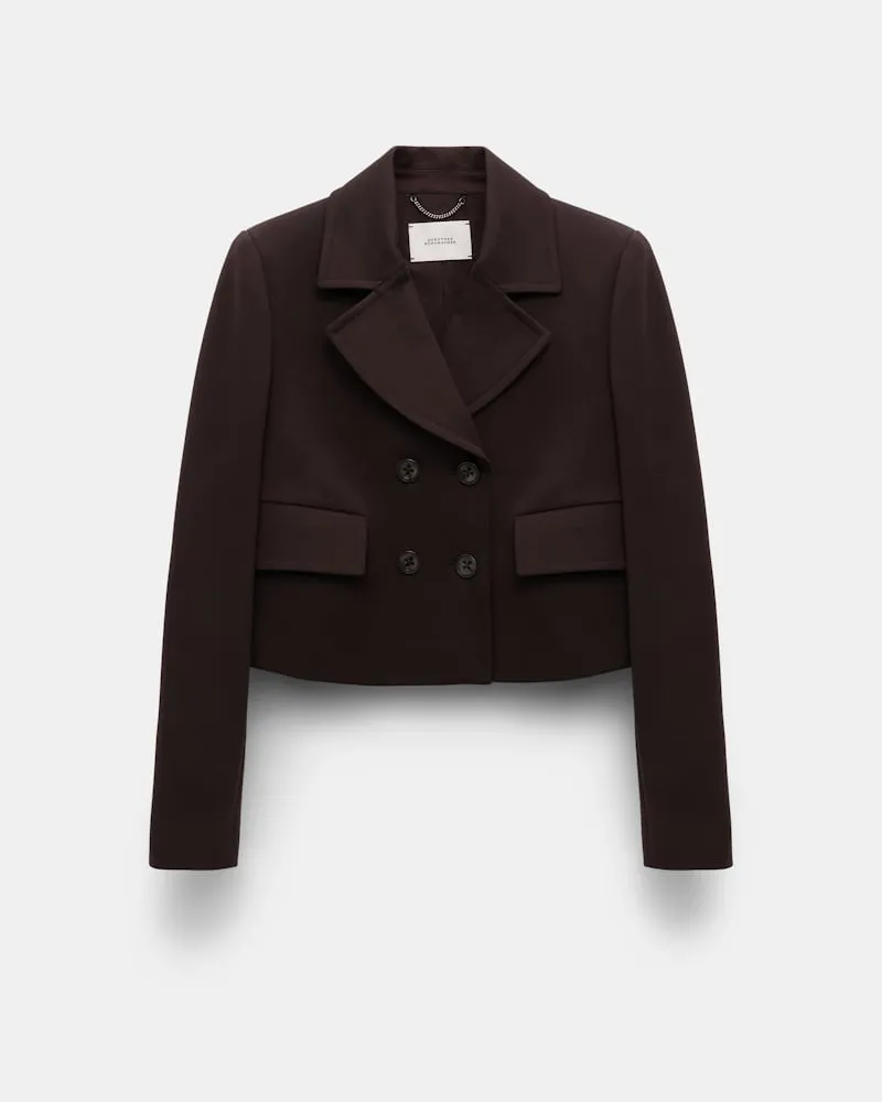 Dorothee Schumacher Cropped Punto Milano Blazer Braun