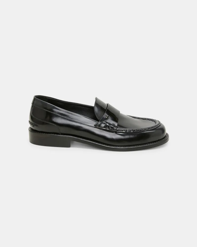 Dorothee Schumacher Loafer aus gebürstetem Leder Schwarz