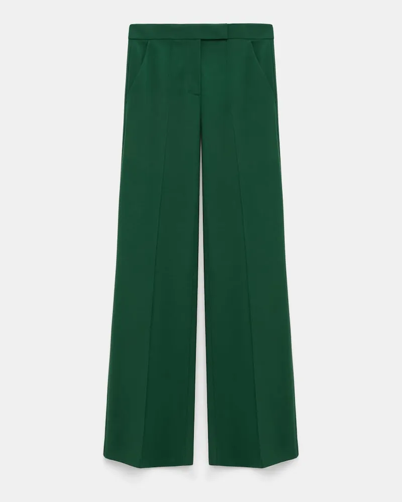 Dorothee Schumacher Hose aus Punto Milano mit weitem Bein Grün