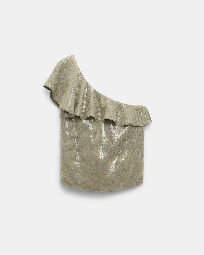 Dorothee Schumacher Asymmetisches Paillettentop Grün