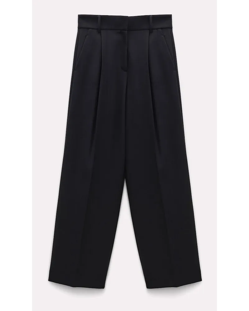 Dorothee Schumacher Bundfaltenhose mit weitem Bein Schwarz
