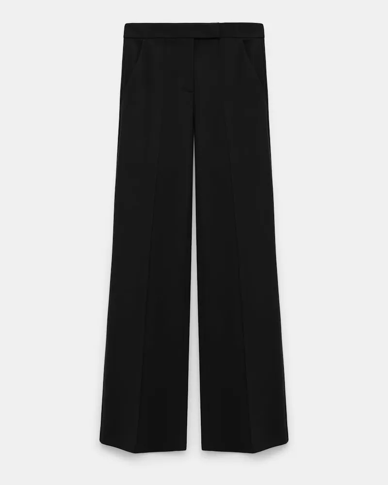 Dorothee Schumacher Hose aus Punto Milano mit weitem Bein Schwarz