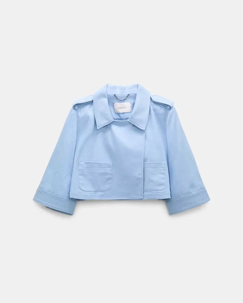 Dorothee Schumacher Cropped Jacke aus Baumwolle Blau