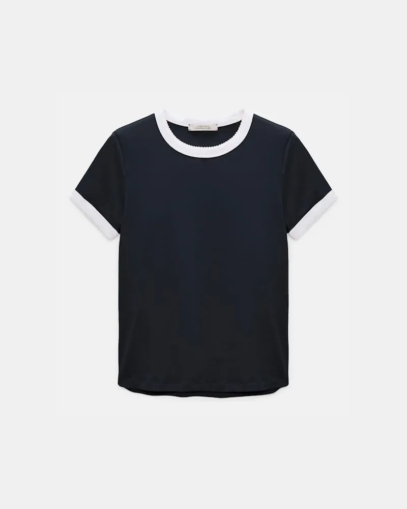 Dorothee Schumacher T-Shirt mit kontrastierendem Einfass Blau