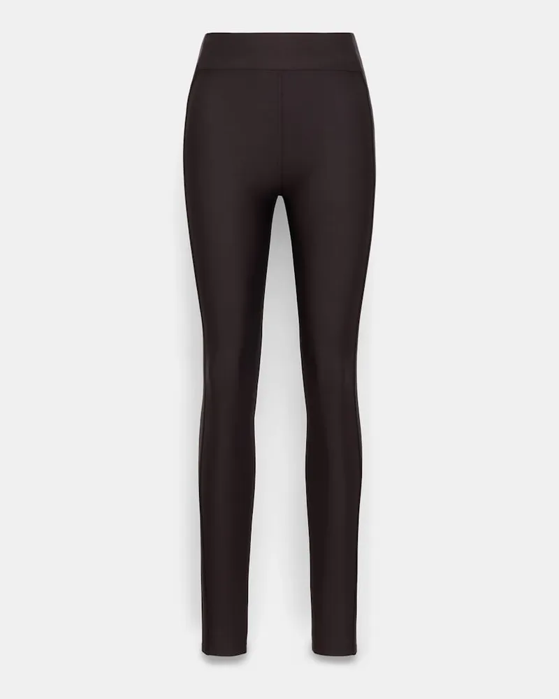 Dorothee Schumacher Leggings mit Seiteneinsatz Braun