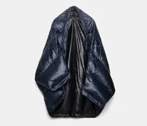 Oversized Nylon-Cape mit D-Rose Print