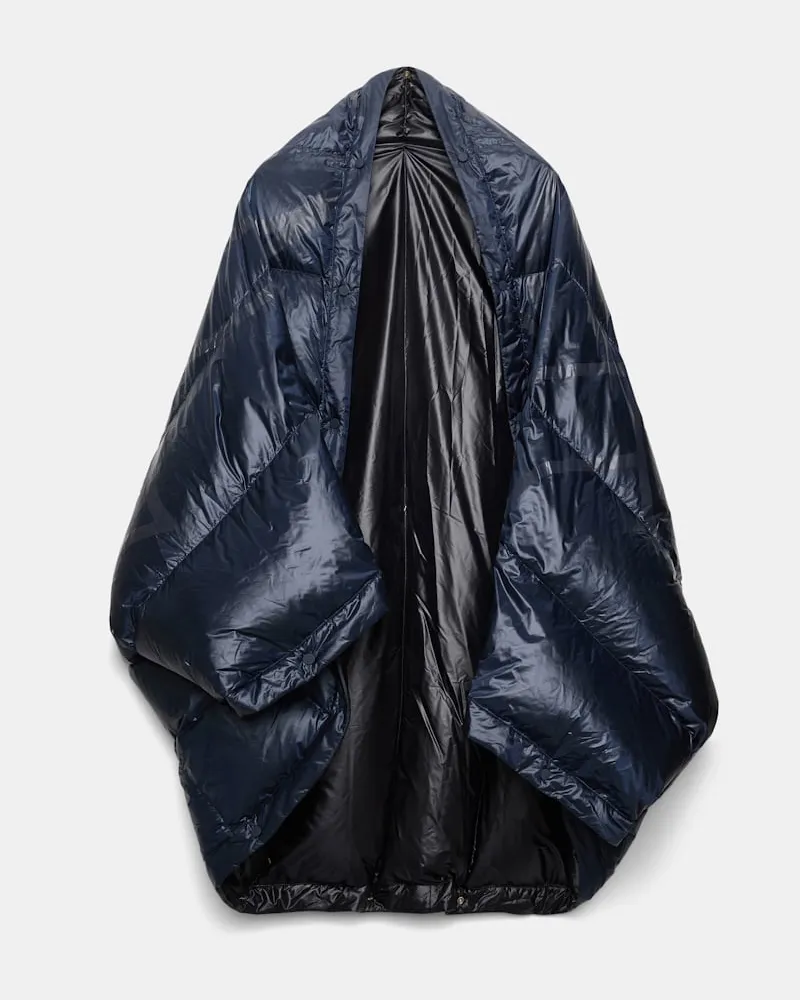 Dorothee Schumacher Oversized Nylon-Cape mit D-Rose Print Blau