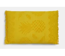 Kissen aus Baumwolle mit gewebtem Ananas-Jacquardmuster