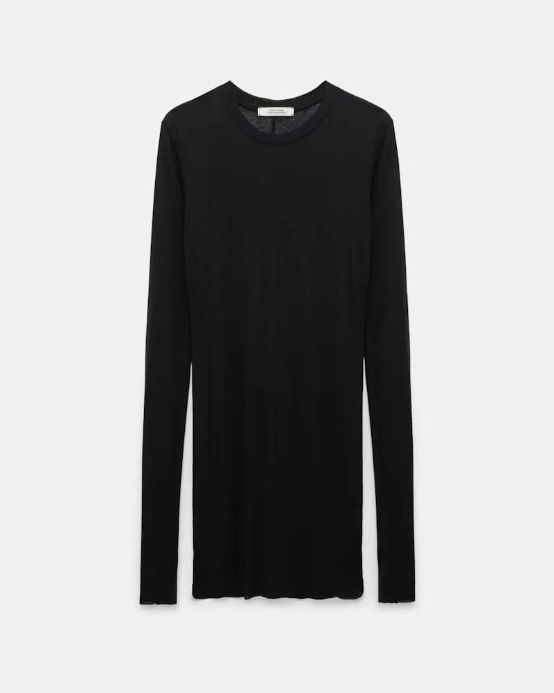 Dorothee Schumacher Leicht transparentes Longsleeve Schwarz