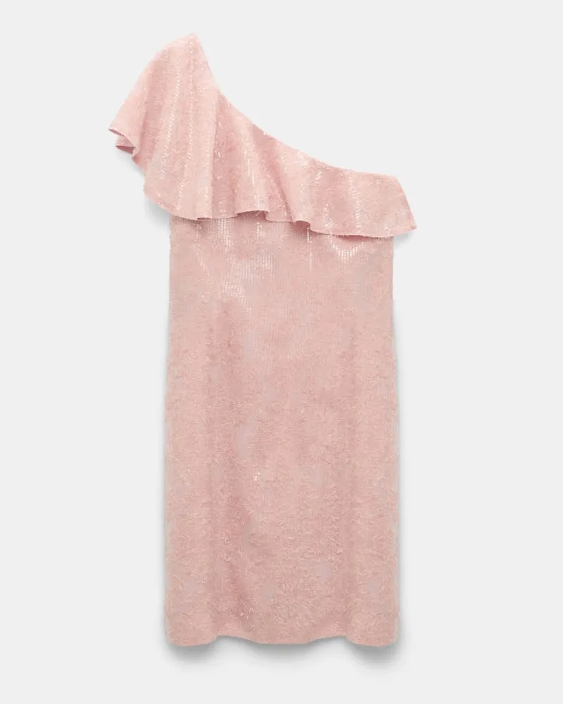 Dorothee Schumacher Asymmetrisches Paillettenkleid Rosa