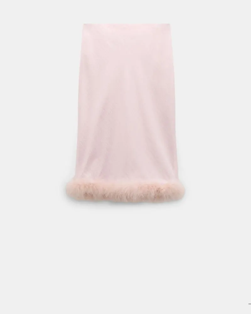 Dorothee Schumacher Kniellanger Rock mit Federn Rosa