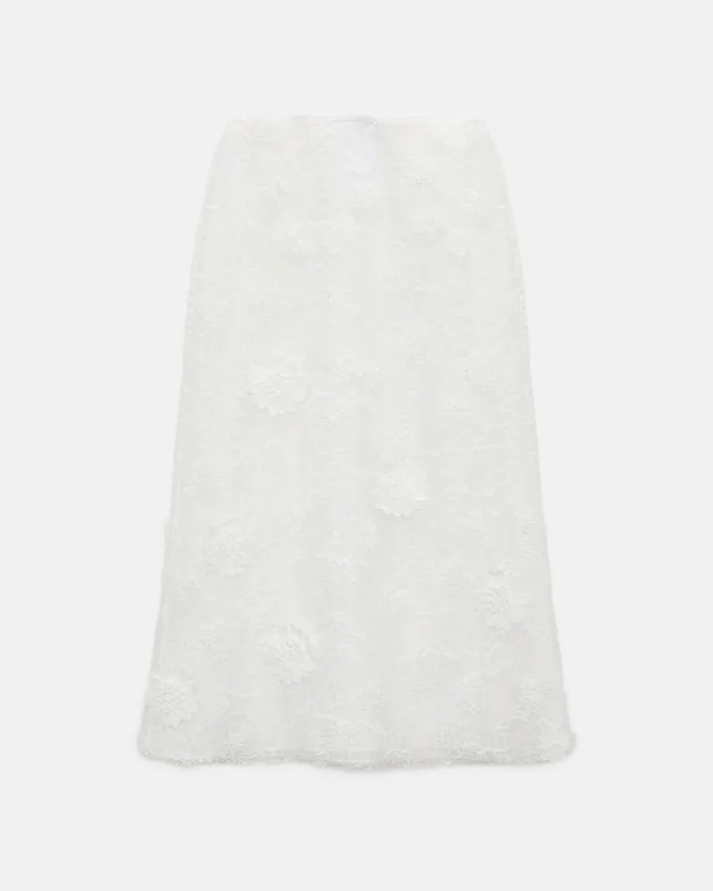 Dorothee Schumacher Rock aus besticktem Organza Weiß