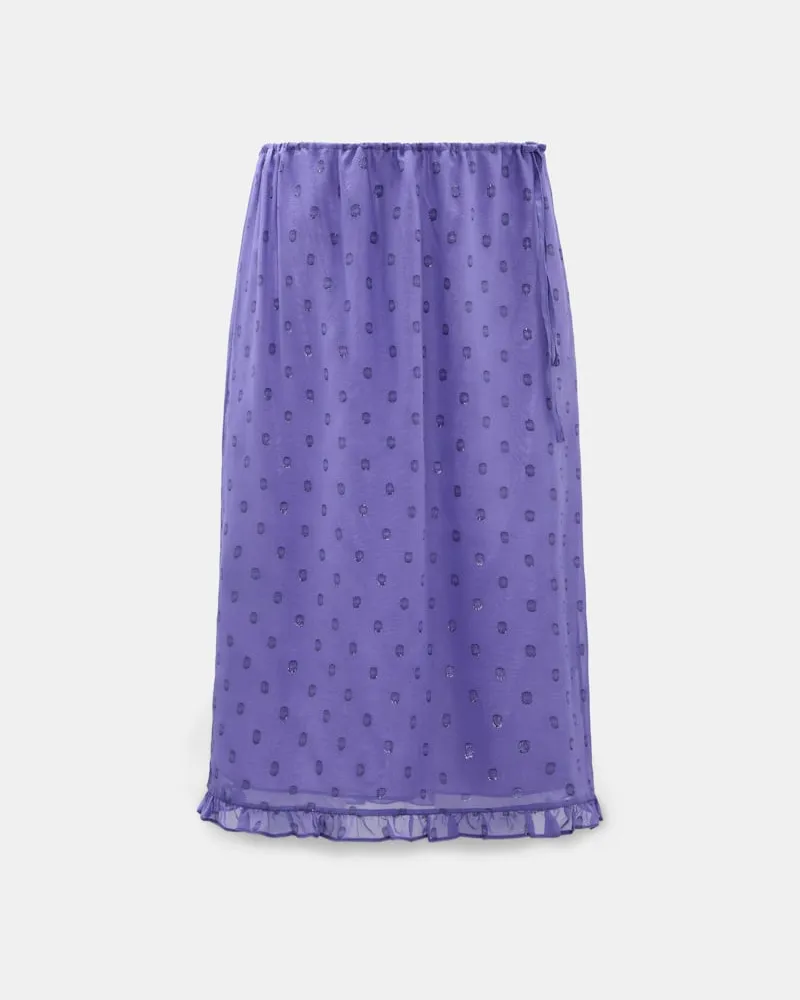 Dorothee Schumacher Midi-Rock aus Seiden-Crêpe-Chiffon Violett