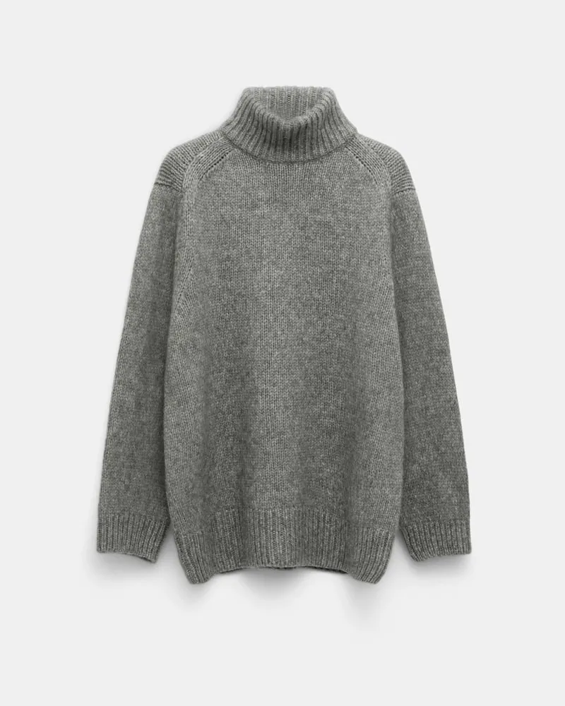 Dorothee Schumacher Rollkragenpullover aus Merino-Alpaka Garn Grau