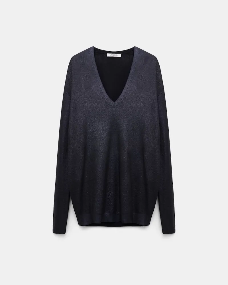 Dorothee Schumacher Schimmernder Pullover aus Merino Blau