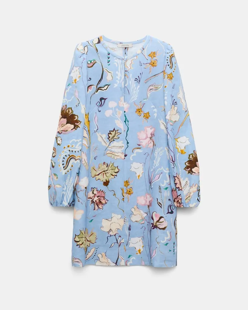 Dorothee Schumacher Shift Kleid aus Leinen mit Signature-Print Multi