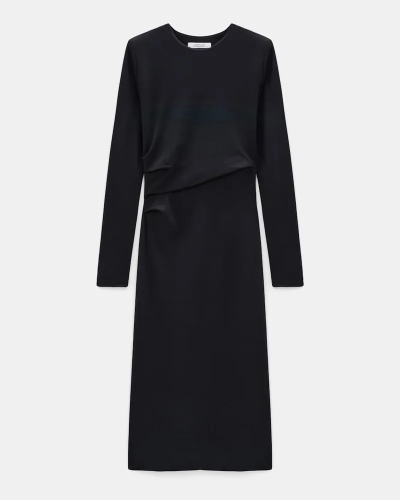 Dorothee Schumacher Drapiertes Kleid aus Travel-Jersey Schwarz