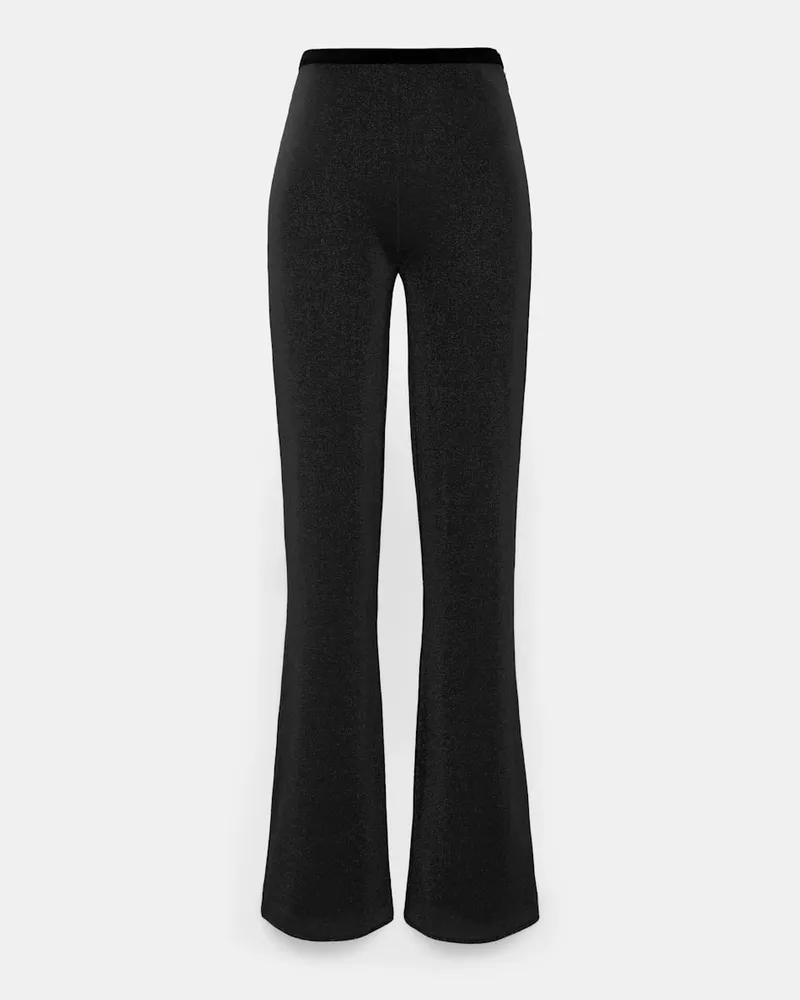 Dorothee Schumacher Hose aus Lurex-Jersey Schwarz