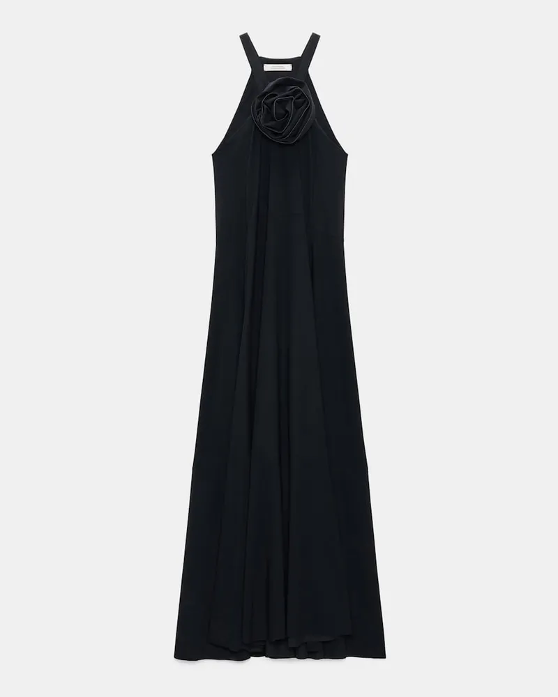 Dorothee Schumacher Kleid mit abnehmbarer Blüte Schwarz