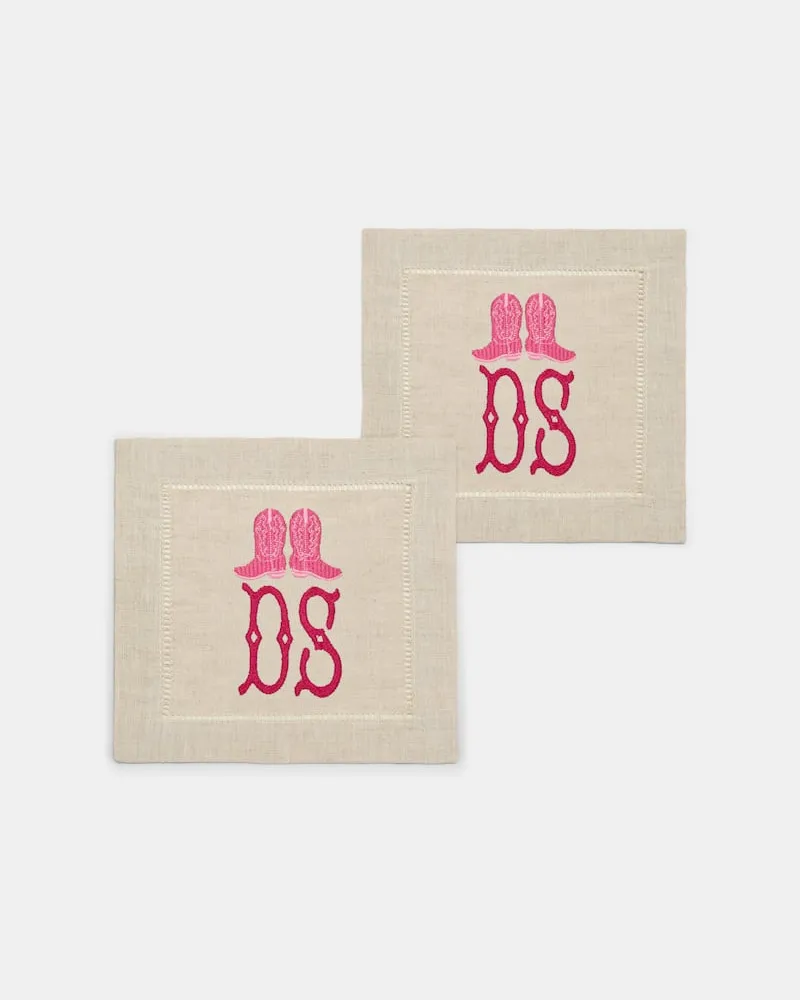 Dorothee Schumacher Set aus zwei handbestickten Servietten Multi