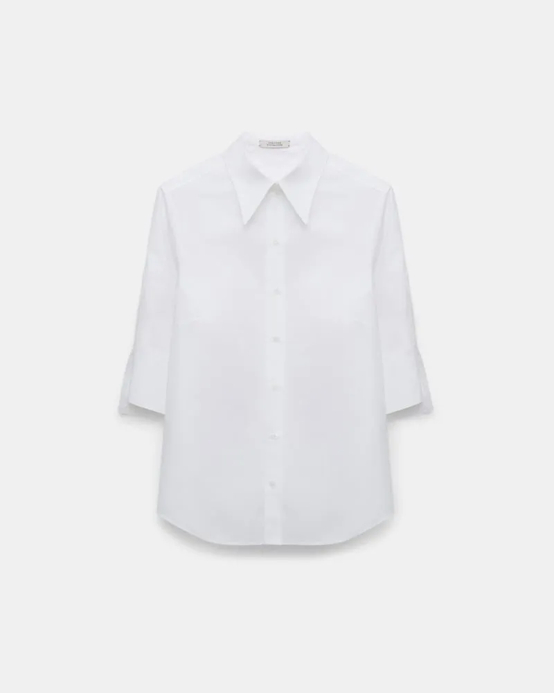 Dorothee Schumacher Popeline Bluse mit halbem Arm Weiß