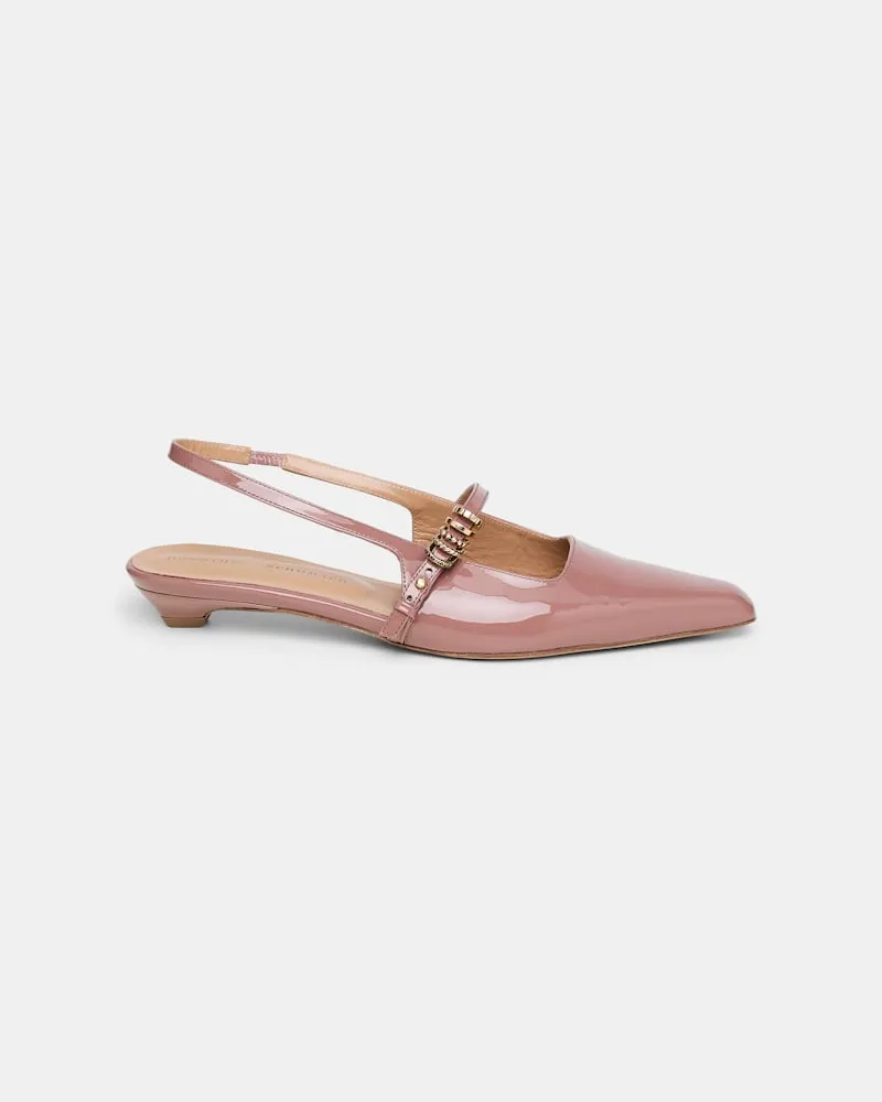 Dorothee Schumacher Flache Slingback-Pumps mit Signature D-Rings Braun