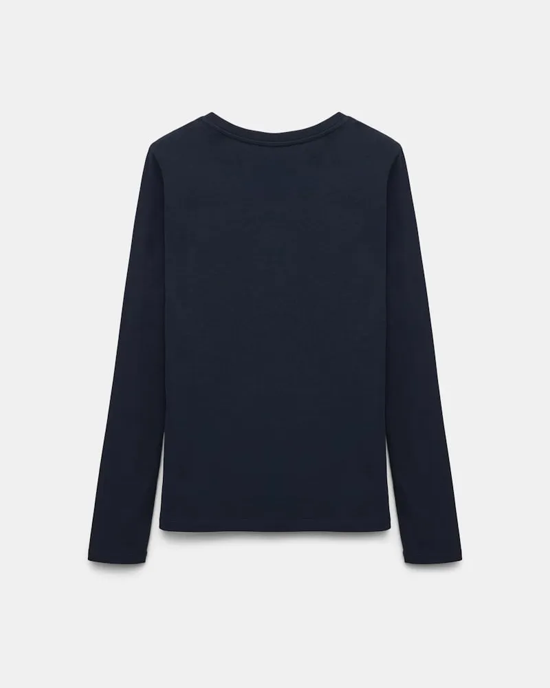 Dorothee Schumacher Longsleeve mit Rundhalsausschnitt Blau