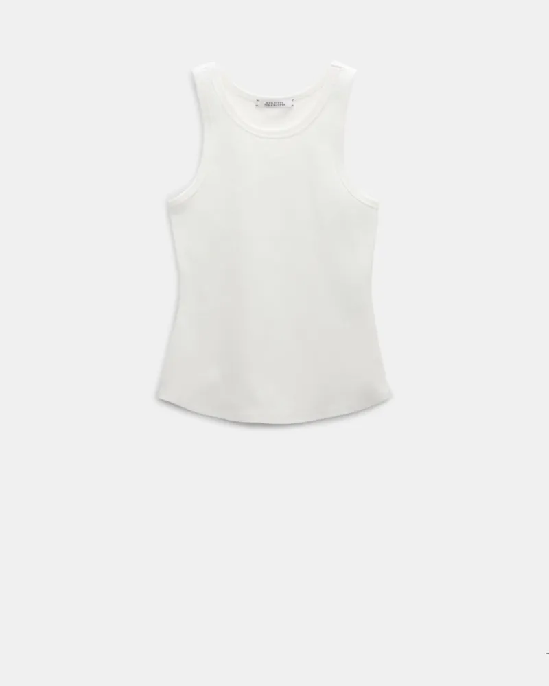 Dorothee Schumacher Baumwoll-Ripp-Tanktop Weiß