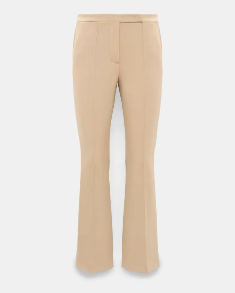 Dorothee Schumacher Verkürzte Hose aus Punto Milano mit ausgestelltem Bein Beige