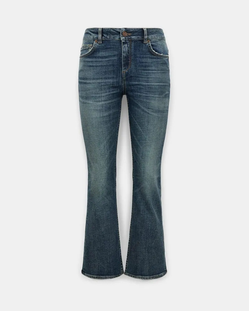 Dorothee Schumacher Cropped Jeans mit ausgestelltem Bein Blau