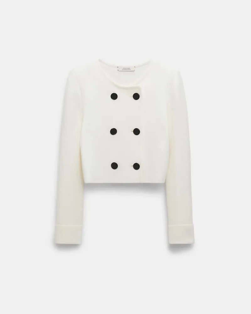 Dorothee Schumacher Doubleface Jacke aus Merino Weiß