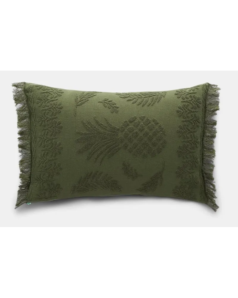 Dorothee Schumacher Kissen aus Baumwolle mit gewebtem Ananas-Jacquardmuster Grün
