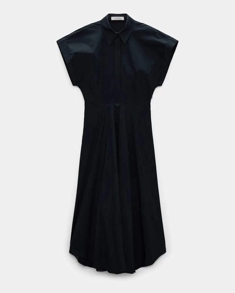 Dorothee Schumacher Midikleid aus Baumwoll-Popeline Blau