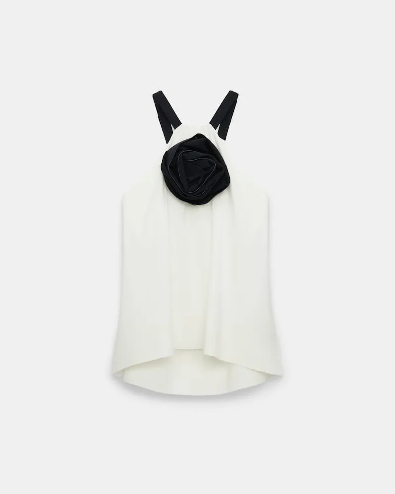 Dorothee Schumacher Top mit abnehmbarer Blüte Weiß