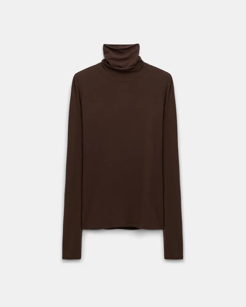 Dorothee Schumacher Softes Longsleeve mit Rollkragen Braun
