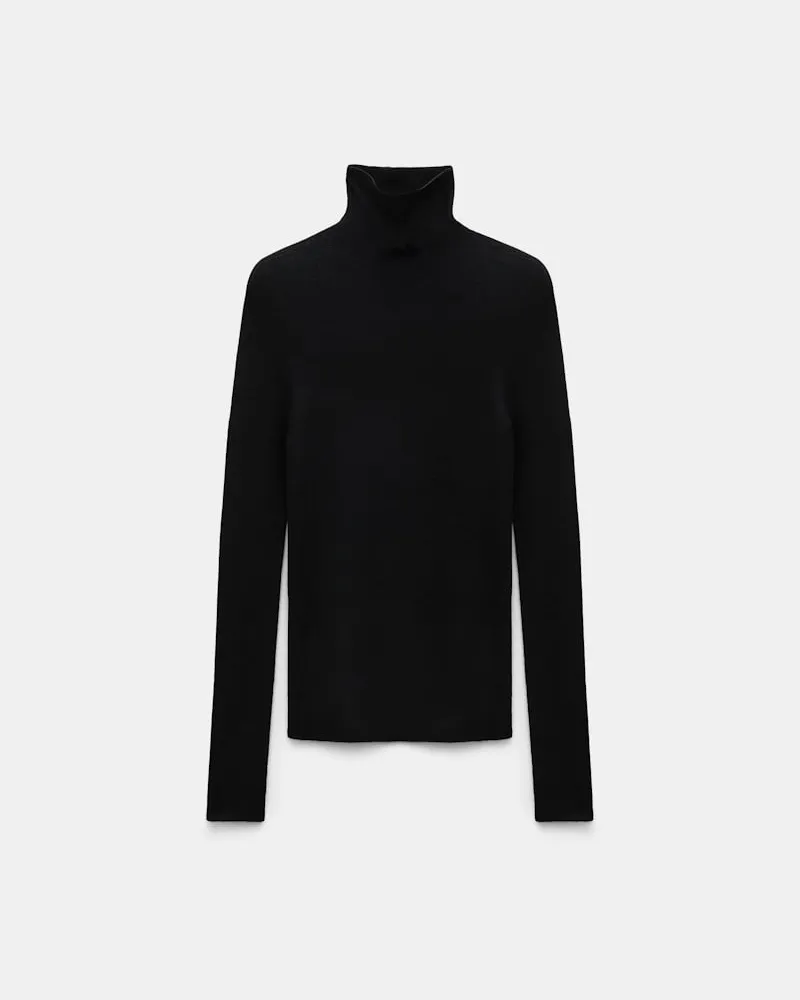 Dorothee Schumacher Rollkragenpullover aus Merino Schwarz