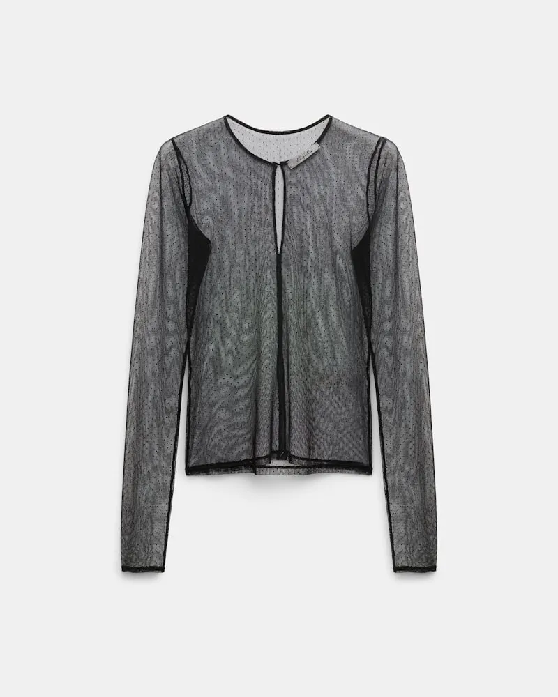 Dorothee Schumacher T-Blouse aus Tüll Schwarz