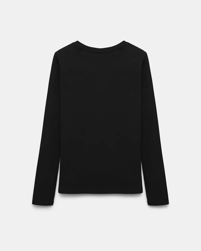 Dorothee Schumacher Longsleeve mit Rundhalsausschnitt Schwarz
